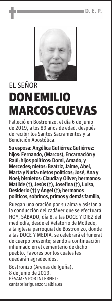 DON EMILIO MARCOS CUEVAS