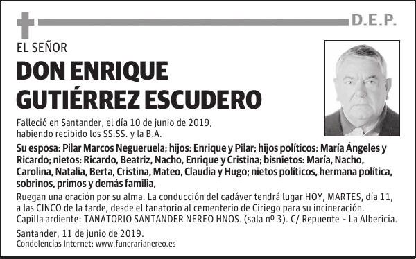 DON ENRIQUE GUTIÉRREZ ESCUDERO