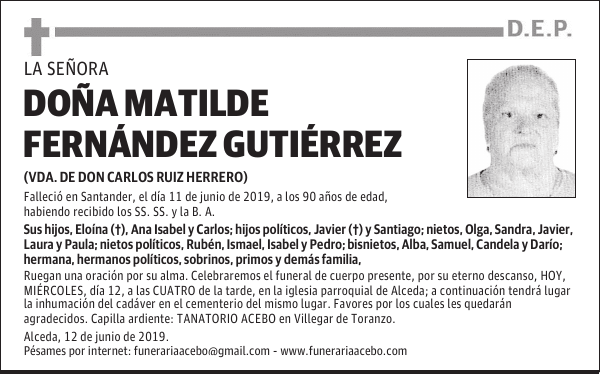 DOÑA MATILDE FERNÁNDEZ GUTIÉRREZ