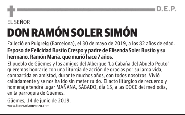 DON RAMÓN SOLER SIMÓN