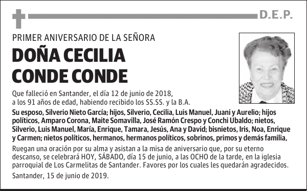 DOÑA CECILIA CONDE CONDE