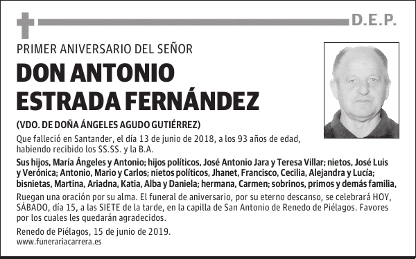 DON ANTONIO ESTRADA FERNÁNDEZ