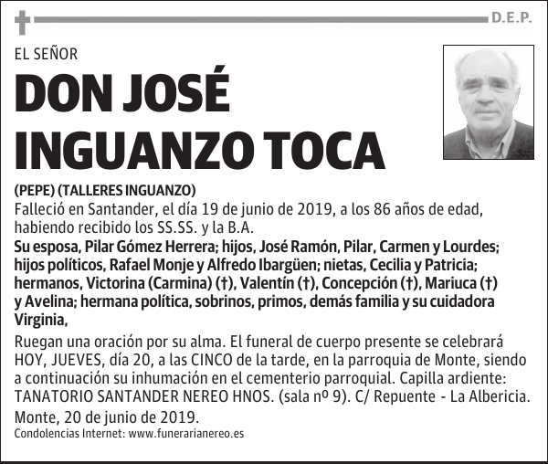 DON JOSÉ INGUANZO TOCA