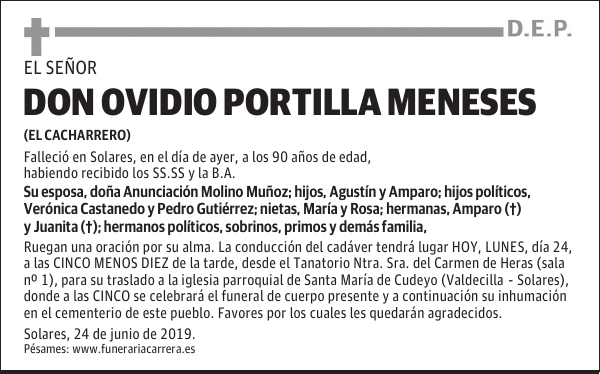 DON OVIDIO PORTILLA MENESES