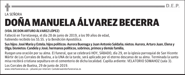 DOÑA MANUELA ÁLVAREZ BECERRA
