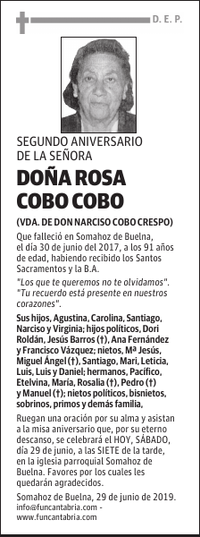 DOÑA ROSA COBO COBO