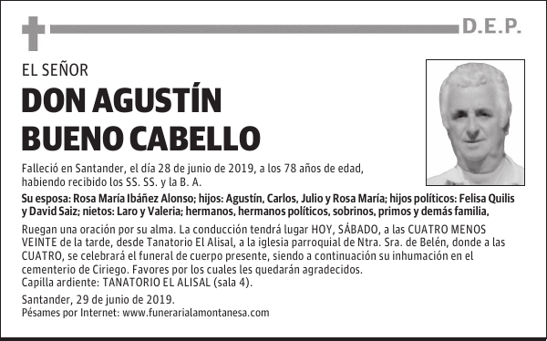 DON AGUSTÍN BUENO CABELLO