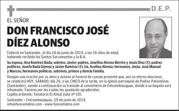 DON FRANCISCO JOSÉ DÍEZ ALONSO