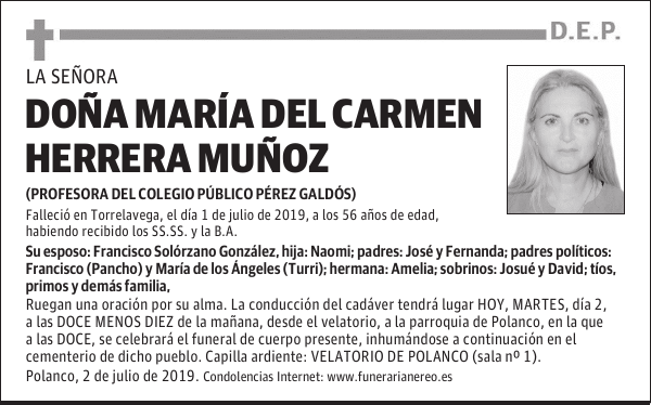 DOÑA MARÍA DEL CARMEN HERRERA MUÑOZ