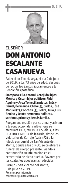 DON ANTONIO ESCALANTE CASANUEVA