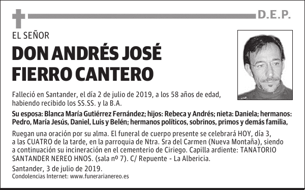 DON ANDRÉS JOSÉ FIERRO CANTERO