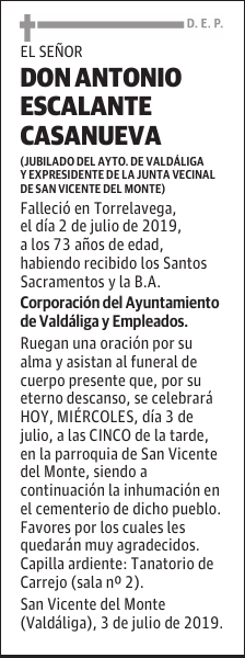 DON ANTONIO ESCALANTE CASANUEVA