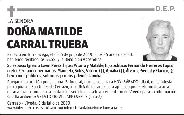 DOÑA MATILDE CARRAL TRUEBA