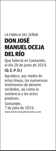 DON JOSÉ MANUEL OCEJA DEL RÍO