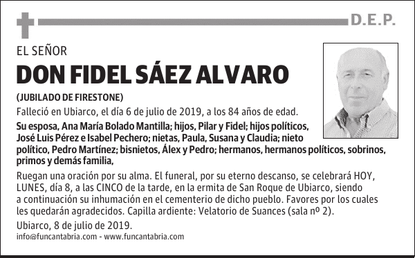 DON FIDEL SÁEZ ALVARO