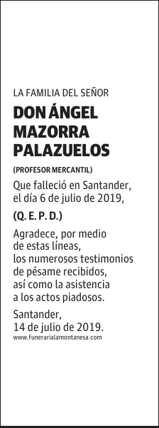DON ÁNGEL MAZORRA PALAZUELOS