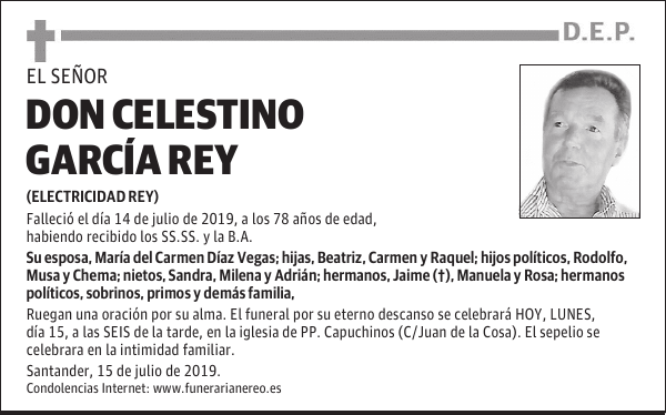 DON CELESTINO GARCÍA REY