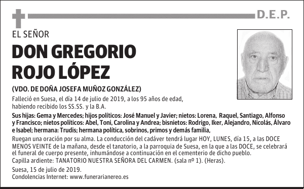 DON GREGORIO ROJO LÓPEZ