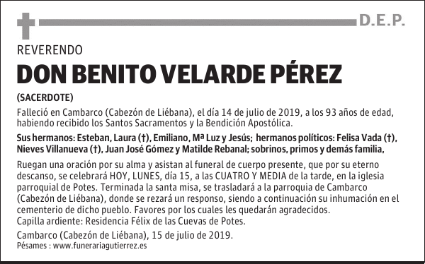 DON BENITO VELARDE PÉREZ