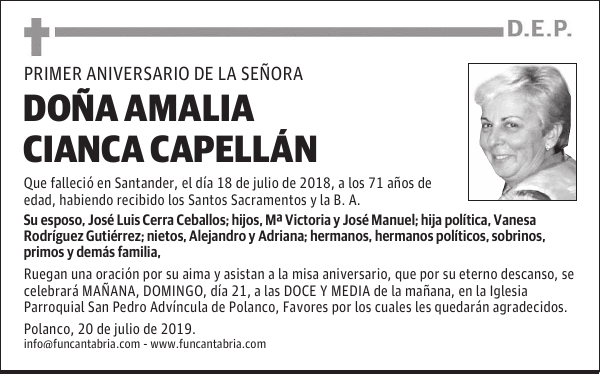 Doña Amalia Cianea Capellán