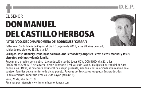 DON MANUEL DEL CASTILLO HERBOSA