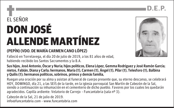 DON JOSÉ ALLENDE MARTÍNEZ