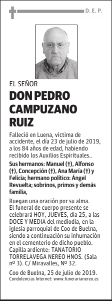 DON PEDRO CAMPUZANO RUIZ