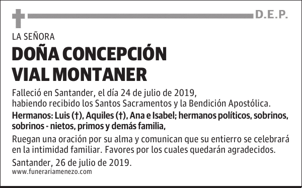 DOÑA CONCEPCIÓN VIAL MONTANER