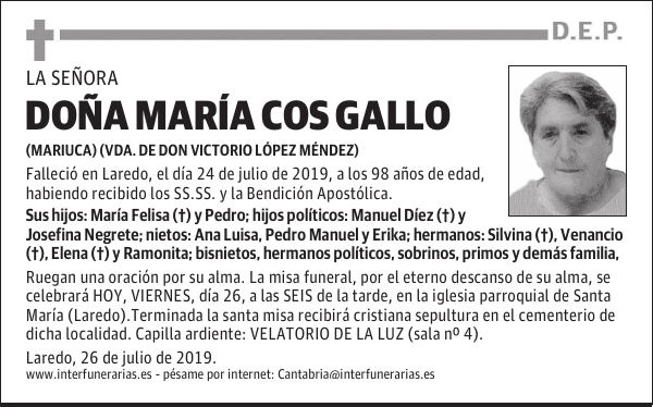DOÑA MARÍA COS GALLO