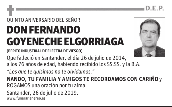 DON FERNANDO GOYENECHE ELGORRIAGA