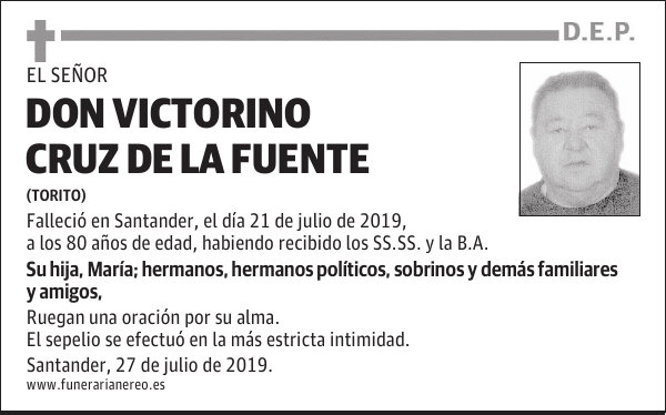 DON VICTORINO CRUZ DE LA FUENTE