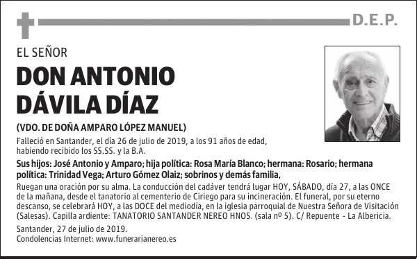 DON ANTONIO DÁVILA DÍAZ