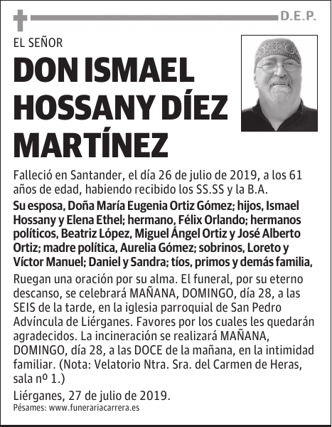 DON ISMAEL HOSSANY DÍEZ MARTÍNEZ