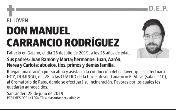 DON MANUEL CARRANCIO RODRÍGUEZ