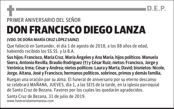 DON FRANCISCO DIEGO LANZA