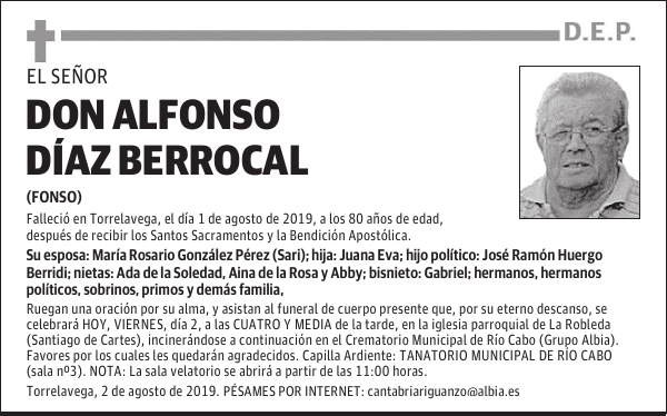 DON ALFONSO DÍAZ BERROCAL