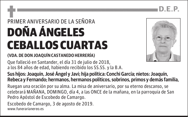DOÑA ÁNGELES CEBALLOS CUARTAS