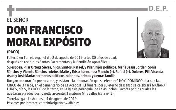 DON FRANCISCO MORAL EXPÓSITO