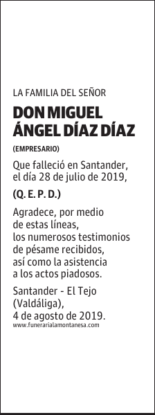 DON MIGUEL ÁNGEL DÍAZ DÍAZ
