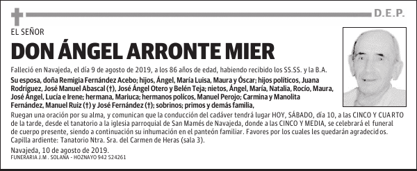 DON ÁNGEL ARRONTE MIER