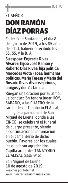DON RAMÓN DÍAZ PORRAS