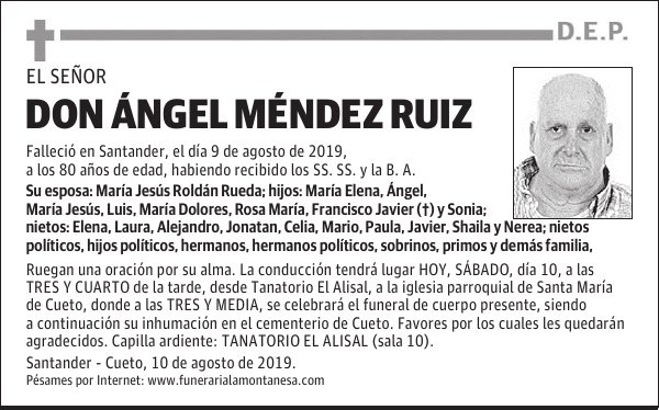 DON ÁNGEL MÉNDEZ RUIZ