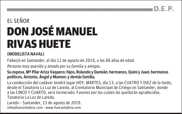 DON JOSÉ MANUEL RIVAS HUETE