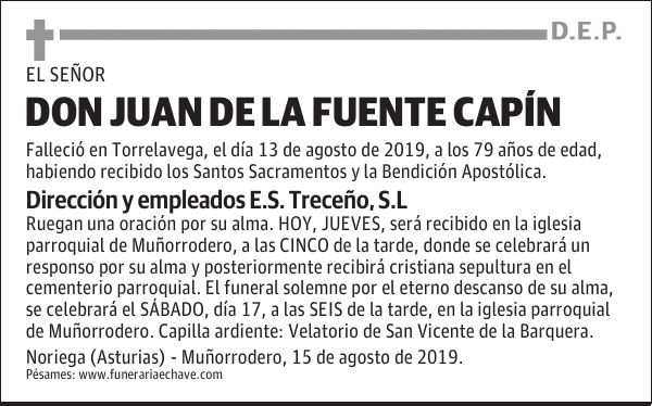 DON JUAN DE LA FUENTE CAPÍN