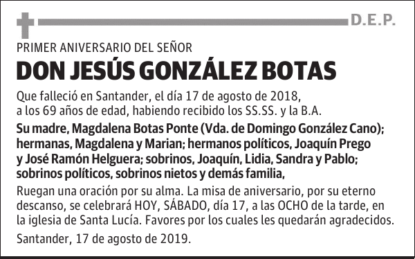 DON JESÚS GONZÁLEZ BOTAS