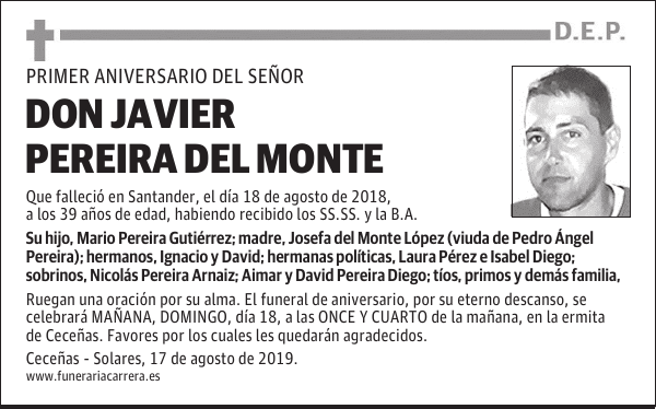 DON JAVIER PEREIRA DEL MONTE