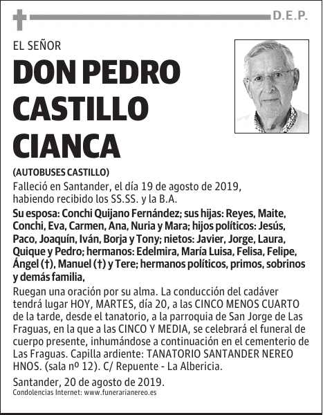 DON PEDRO CASTILLO CIANCA