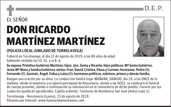 DON RICARDO MARTÍNEZ MARTÍNEZ