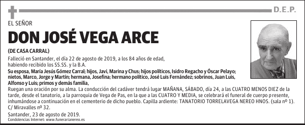 DON JOSÉ VEGA ARCE
