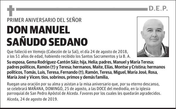 MANUEL SAÑUDO SEDANO